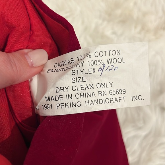 Vtg Imperial Elegance Stocking Old World Santa Claus Wool Needlepoint Christmas - Picture 6 of 7